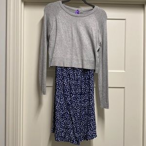 Seraphine mock sweater maternity and nursing dress